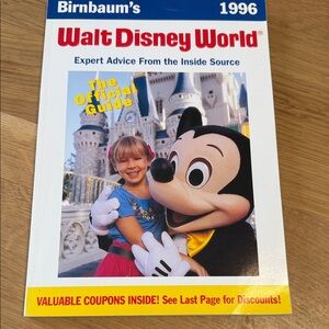 Disney White and Red Guidebook VINTAGE classic